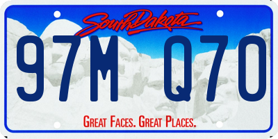 SD license plate 97MQ70