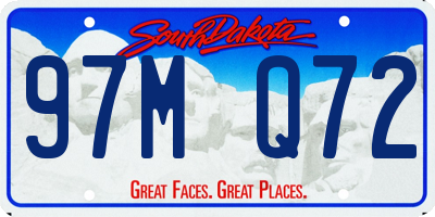 SD license plate 97MQ72