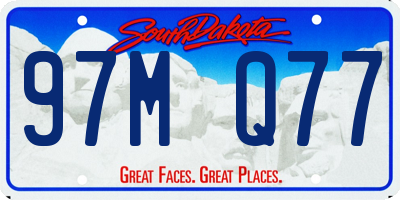 SD license plate 97MQ77