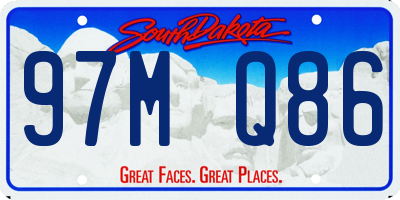 SD license plate 97MQ86
