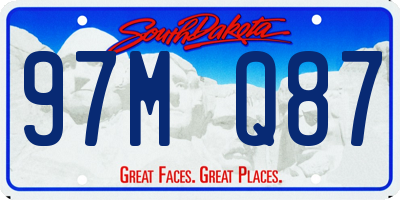 SD license plate 97MQ87