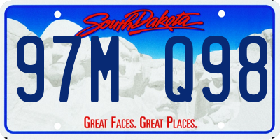 SD license plate 97MQ98