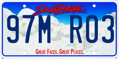 SD license plate 97MR03