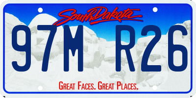 SD license plate 97MR26