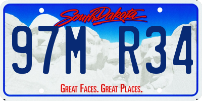 SD license plate 97MR34