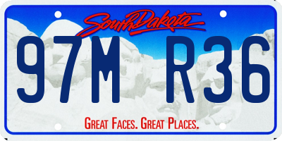 SD license plate 97MR36