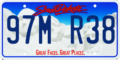 SD license plate 97MR38