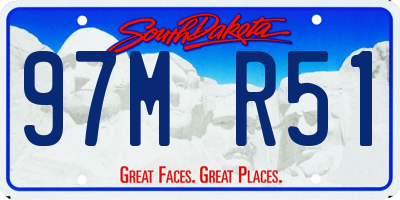 SD license plate 97MR51