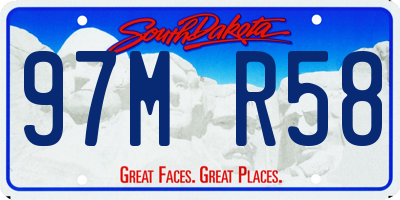 SD license plate 97MR58