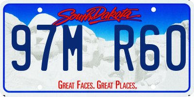 SD license plate 97MR60