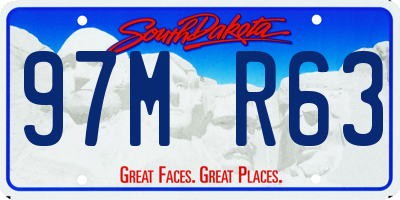 SD license plate 97MR63