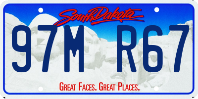 SD license plate 97MR67