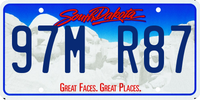 SD license plate 97MR87