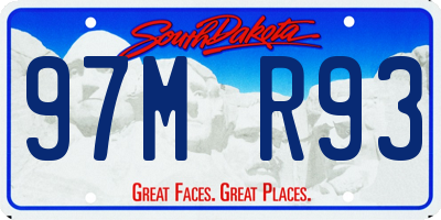 SD license plate 97MR93