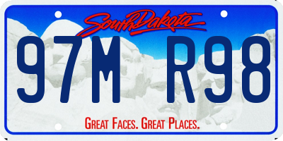 SD license plate 97MR98