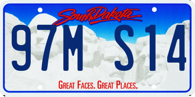 SD license plate 97MS14