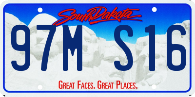 SD license plate 97MS16