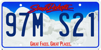 SD license plate 97MS21