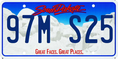 SD license plate 97MS25