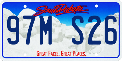 SD license plate 97MS26