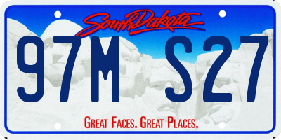 SD license plate 97MS27