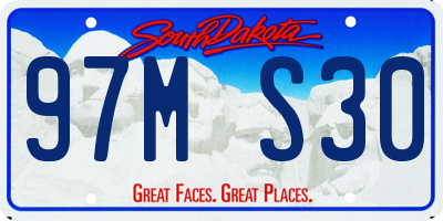 SD license plate 97MS30