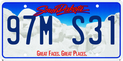 SD license plate 97MS31