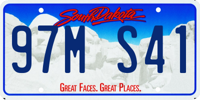 SD license plate 97MS41