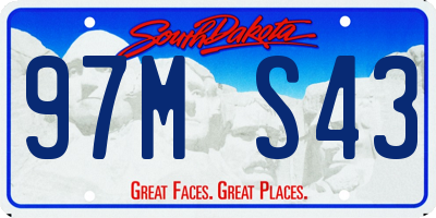 SD license plate 97MS43