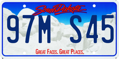 SD license plate 97MS45