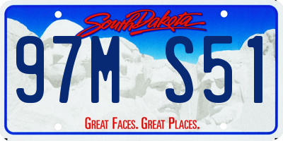 SD license plate 97MS51