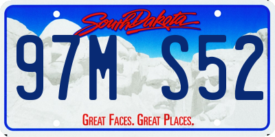SD license plate 97MS52