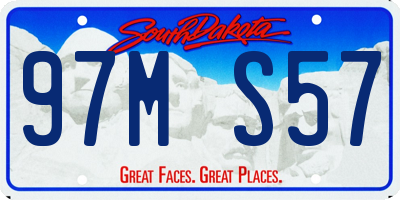 SD license plate 97MS57
