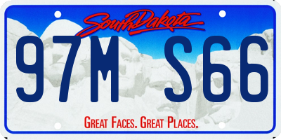 SD license plate 97MS66