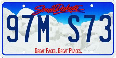 SD license plate 97MS73