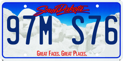 SD license plate 97MS76