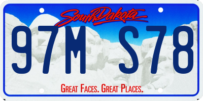 SD license plate 97MS78