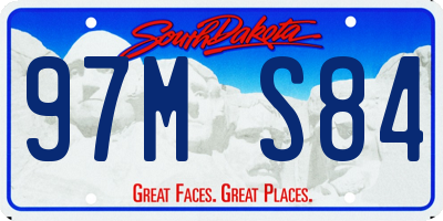 SD license plate 97MS84