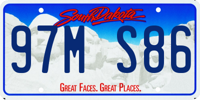 SD license plate 97MS86