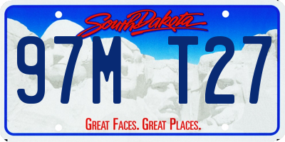 SD license plate 97MT27