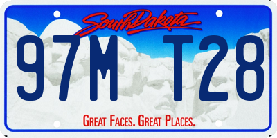 SD license plate 97MT28