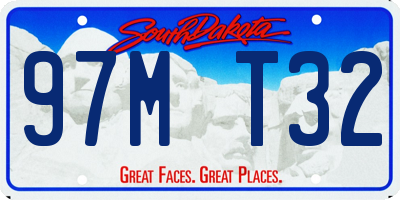 SD license plate 97MT32