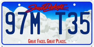 SD license plate 97MT35