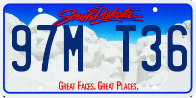 SD license plate 97MT36