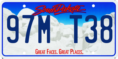 SD license plate 97MT38