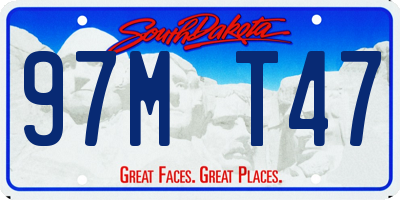 SD license plate 97MT47