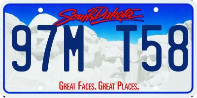 SD license plate 97MT58