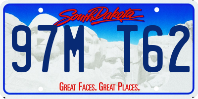 SD license plate 97MT62