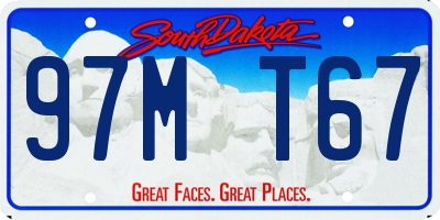 SD license plate 97MT67