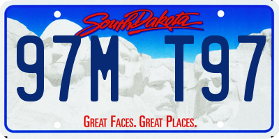 SD license plate 97MT97